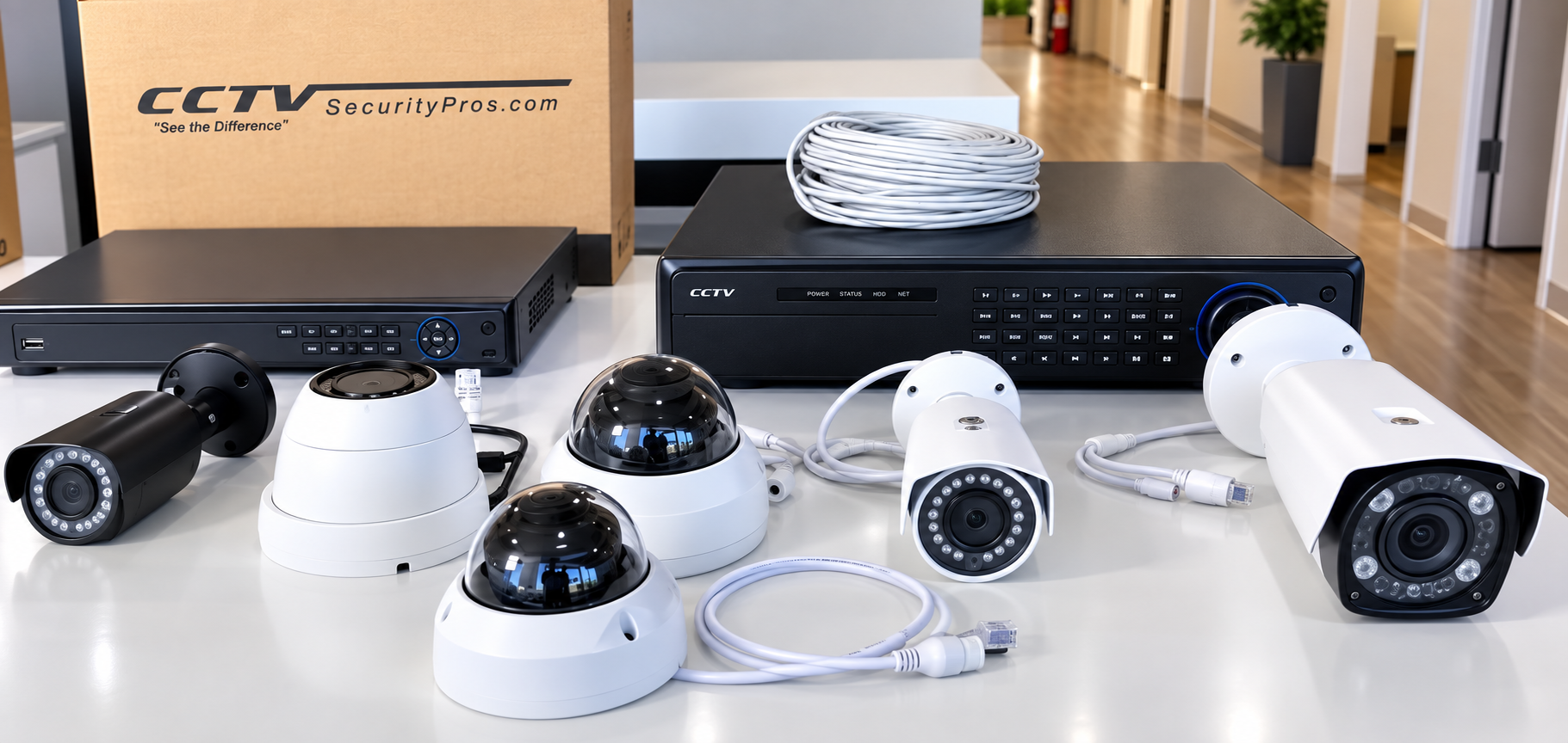 Cameras, NVR and cabling supplied as one kit per site