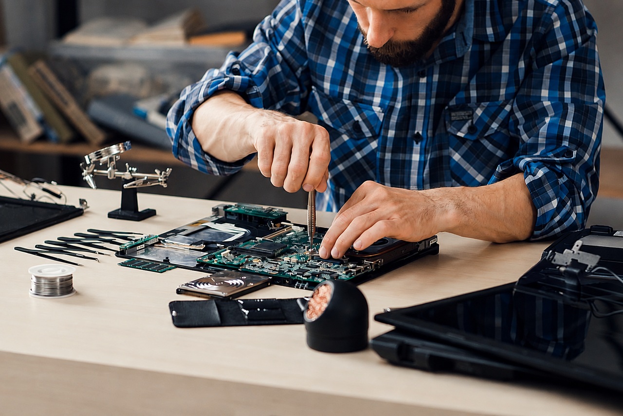 Corporate IT sales support includes chip-level laptop repair in Vashi